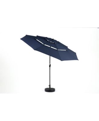 Outdoor Aluminium 10ft 3 Tier Auto-tilt Patio Umbrella
