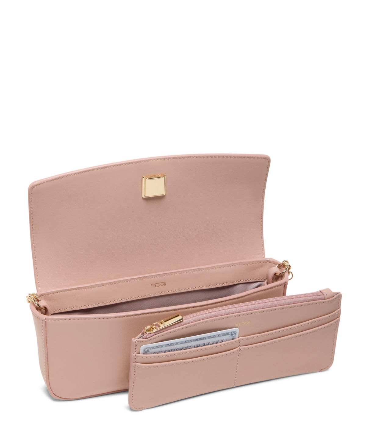 Tumi Belden Slg Wallet On Chain 8.25" Crossbody Bag In Pink