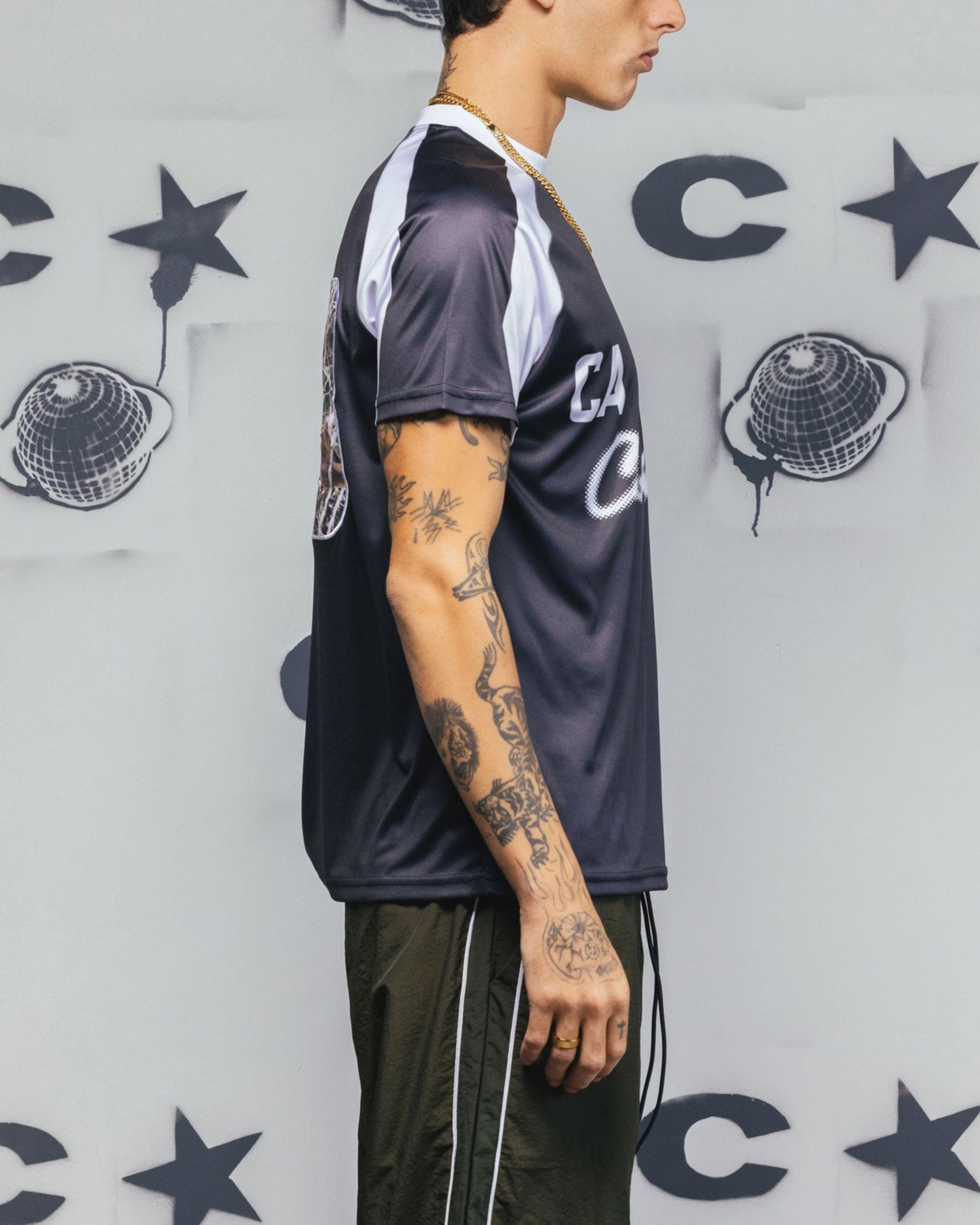 Men's Striker Jersey T-Shirt, Black - XXLarge