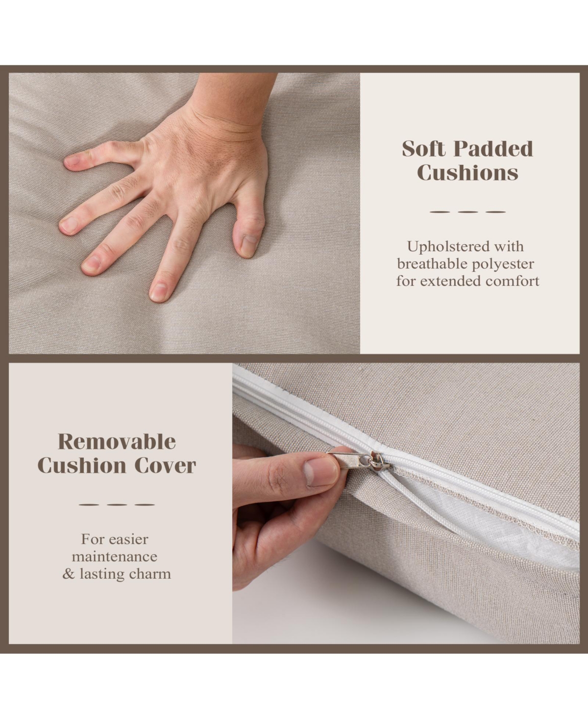 Slickblue Outdoor Loveseat Furniture Set with Thick Padded Cushions and Glass Coffee Table For Patio Relaxation