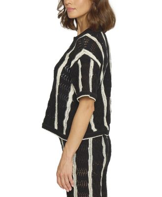 Women's Novelty Stitch Polo Pullover Top