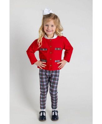 Toddler Girls Red French Terry Jacket