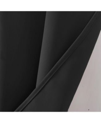 1 Piece Black Room Darkening Grommet Top Window Curtain Panel