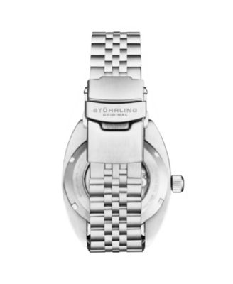 1008 Men s Automatic Watch Swiss Movement Tonneau Stainless Steel Case Blue Dial Jubilee Bracelet 200M Water Resistant Date Window Diver