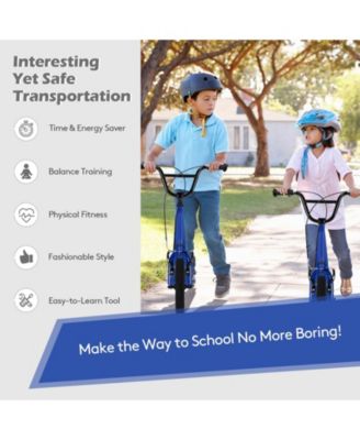 Adjustable 12inch Kick Scooter for Kids 8+ with Dual Handbrakes