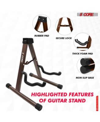 Guitar Stand 2PC A Frame w Soft Foam Arm Non Slip Rubber for Acoustic Electric Bass