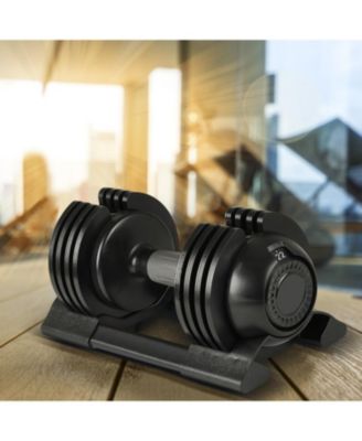 52LBS Adjustable dumbbell steel and plastic(Rubber coated dumbbell)