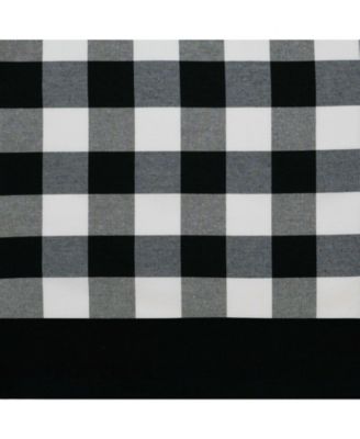 Modern Country Farmhouse 3 Piece Buffalo Check Plaid Window Curtains & Valance Set - 84 in - Granny Apple Green