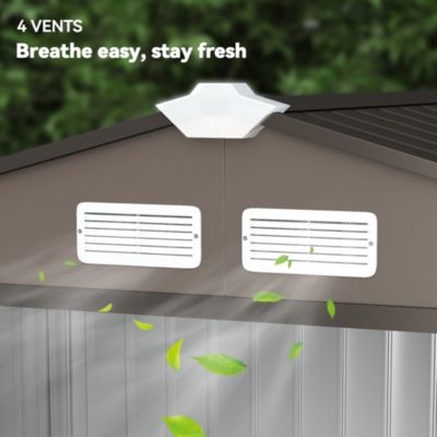 7&#39; x 4&#39; Storage Shed Garden Tool House w/ Vents Doors