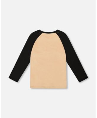 Boy Long Raglan Sleeve Jersey Tee Beige - Child