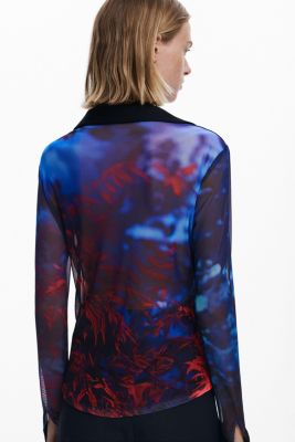 Women's Buttoned chiffon T-shirt