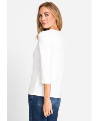 Women's Embellished V-Neckline T-Shirt