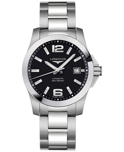 Longines Men's Swiss Automatic Conquest Stainless Steel Bracelet Watch 39mm L36764586