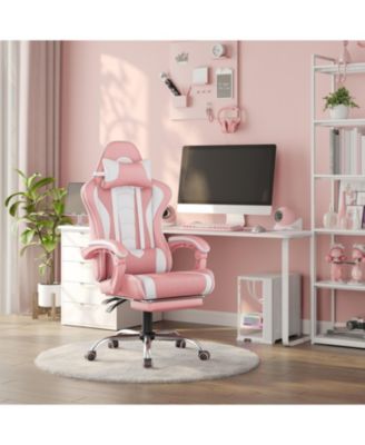 Products  Ergonomic Gaming Chair with High Back and Slide-Out Footrest Black/White