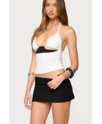 Women's Powell Textured Cut Out Halter Top