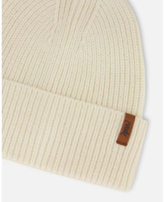 Kids Unisex Mid-Season Knit Hat Off-White - Toddler|Child