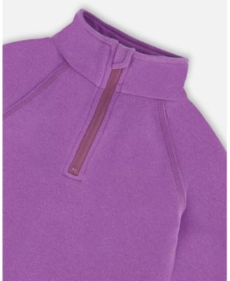 Kids Unisex Two-Piece Thermal Underwear Set Lavender