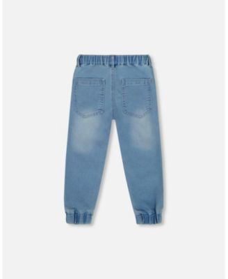 Baby Boy French Terry Jogger Pants Light Blue Denim - Baby