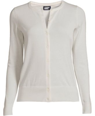 Women's Fine Gauge Cotton Cardigan Sweater