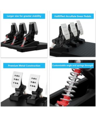 Racing Pedal Set for PC Gaming – HallEffect AccuRate Technology, Adjustable Tension Springs, Premium Metal Construction – Compatible with Windows 7/10/11