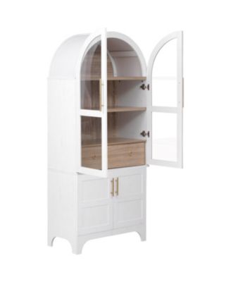 71" Arched Kitchen Pantry Cabinet