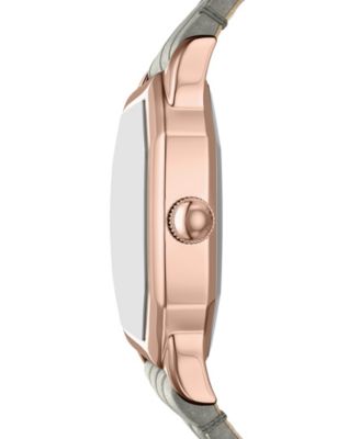 Women's Harlow Three-Hand Gray Croco Leather Watch, 27mm