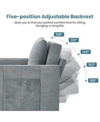 Convertible Sleeper Sofa Bed with Adjustable Backrest