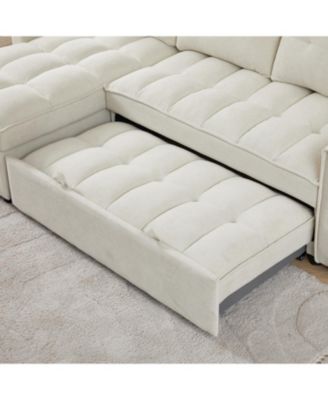 MH 78.75" Reclining Pull-Out Sectional Sofa