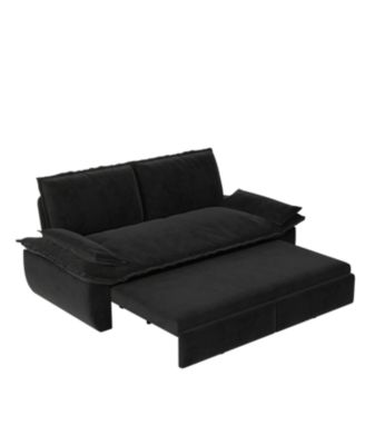 Queen Pull Out Sleeper Sofa Bed - Black