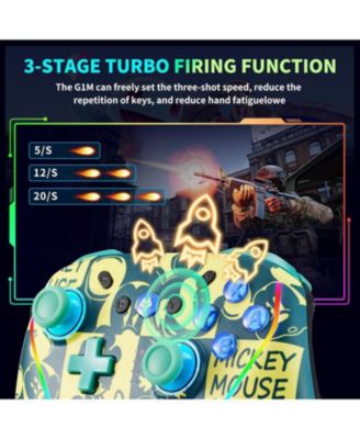 Wireless Switch 2 Controller for Nintendo Switch/Lite/OLED, Mouse Touch Back Buttons, Turbo, 6-Axis Gyro, Programmable, Wake Function