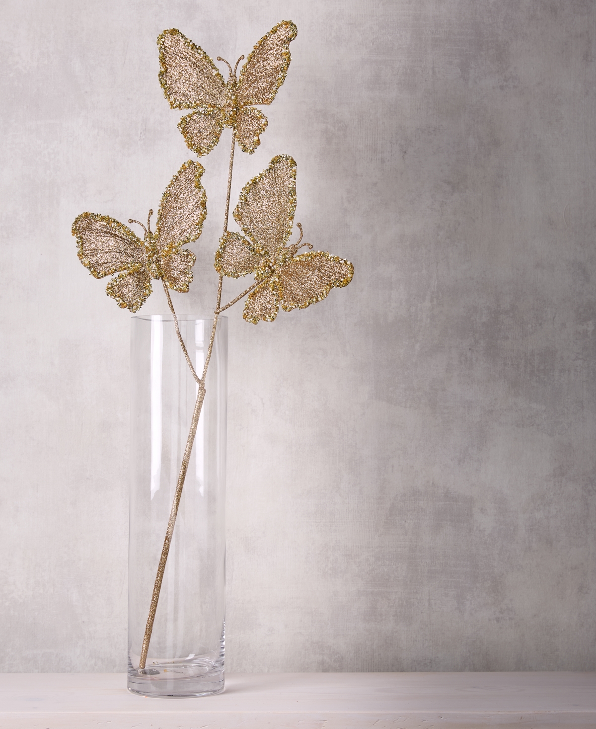 Holiday Lane Enchanted Forest Butterfly Pick Ornament, Macy's Exclusive In Gold