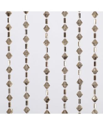 Luxurious Jaeger Rod Pocket Acrylic Beaded Single Window Curtain Panel - 40 in. W x 84 in. L