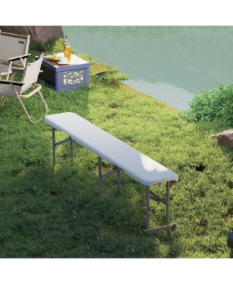 2 Pack 6 ft. Plastic Folding Benches,