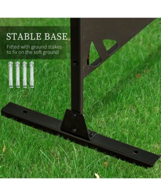 Metal Privacy Screen W/ Sd 6.5FT Freesding Outdoor Divider