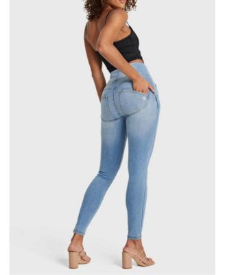 Women's Distressed High-Rise Sculpting Skinny Jeans