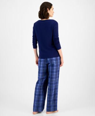 Women's Cotton Flannel Pajama Pants, Created for Macy's