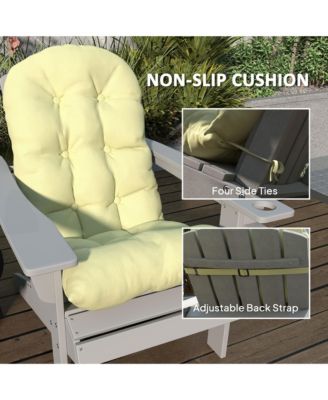 2 PCS Adirondack Cushions, Tufted High Back Patio Chair Cushions