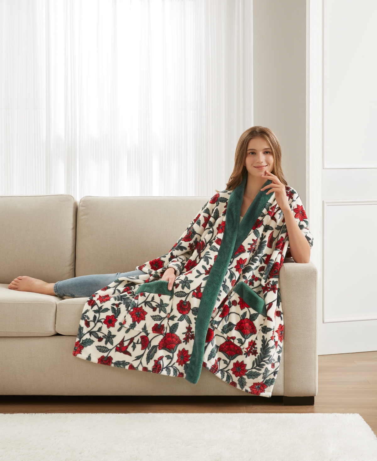 Premier Comfort Cozy Plush Printed Wrap, 50" X 70", Exclusively At Macy's