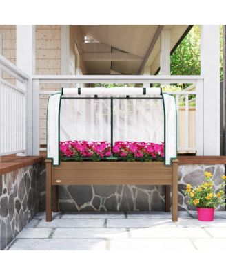 48 x 22 x 46 inch Raised Garden Bed w/ PE Cover,