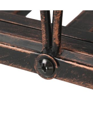 3.3' Metal Arch Zen Garden Bridg with Safety Siderails,