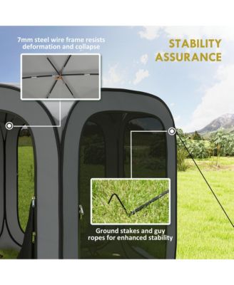 11ft Pop Up Screen Tent, UPF50+ Camping Gazebo w/ Carry Bag,