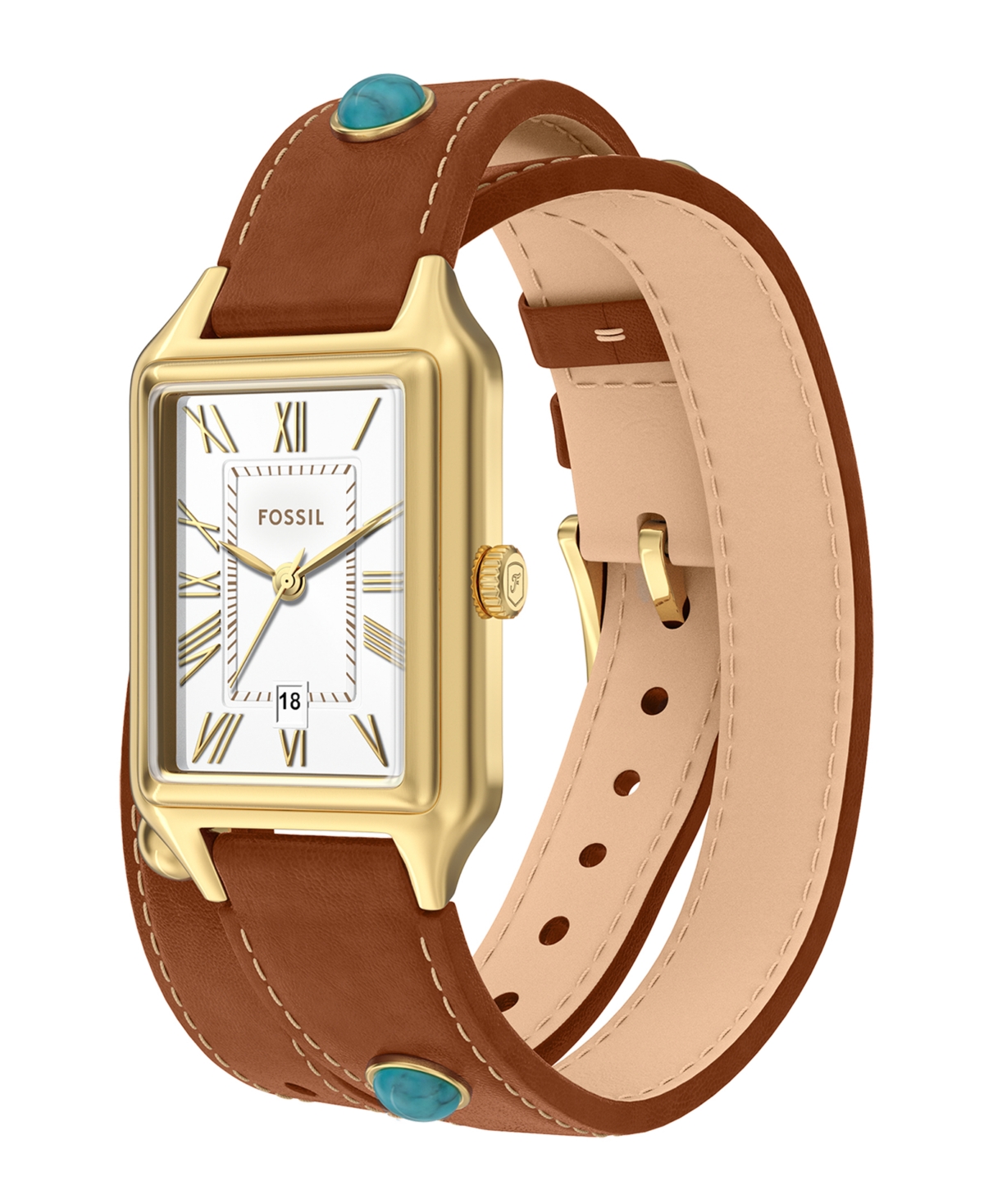 Fossil Raquel Wrap Watch, 23mm X 38mm In Brown