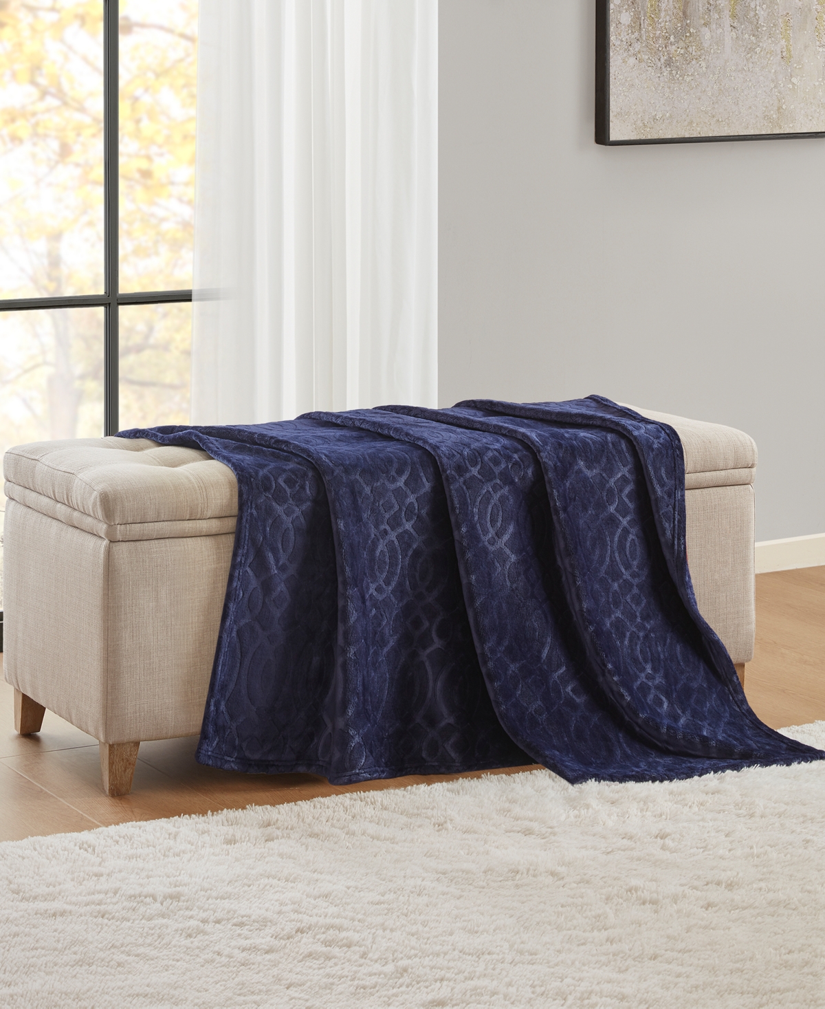 Premier Comfort Cozy Embossed Throw Blanket, 50" X 60"