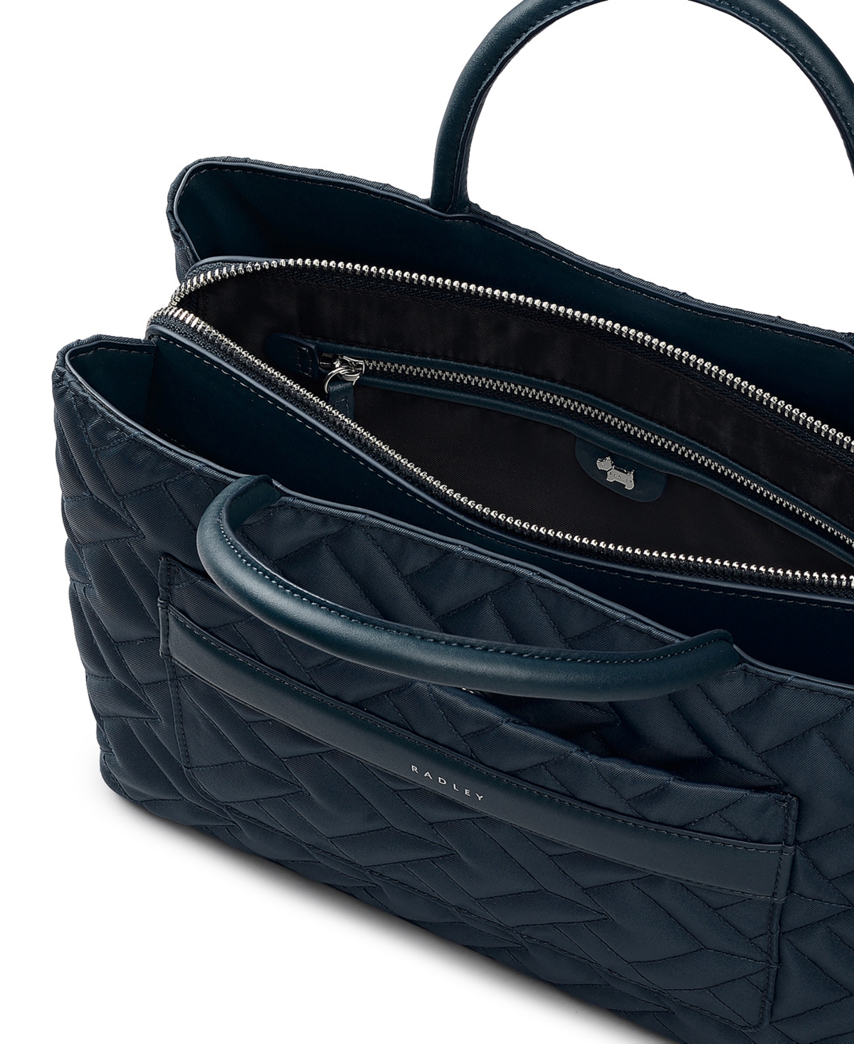 Radley London Holland Park Quilt Small Zip Top Grab Bag In Blue