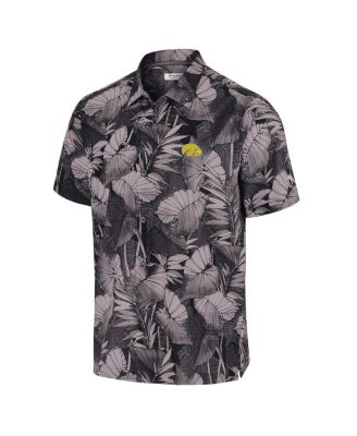 Men's Black Iowa Hawkeyes Coast Nuevo Fronds Button-Up Shirt