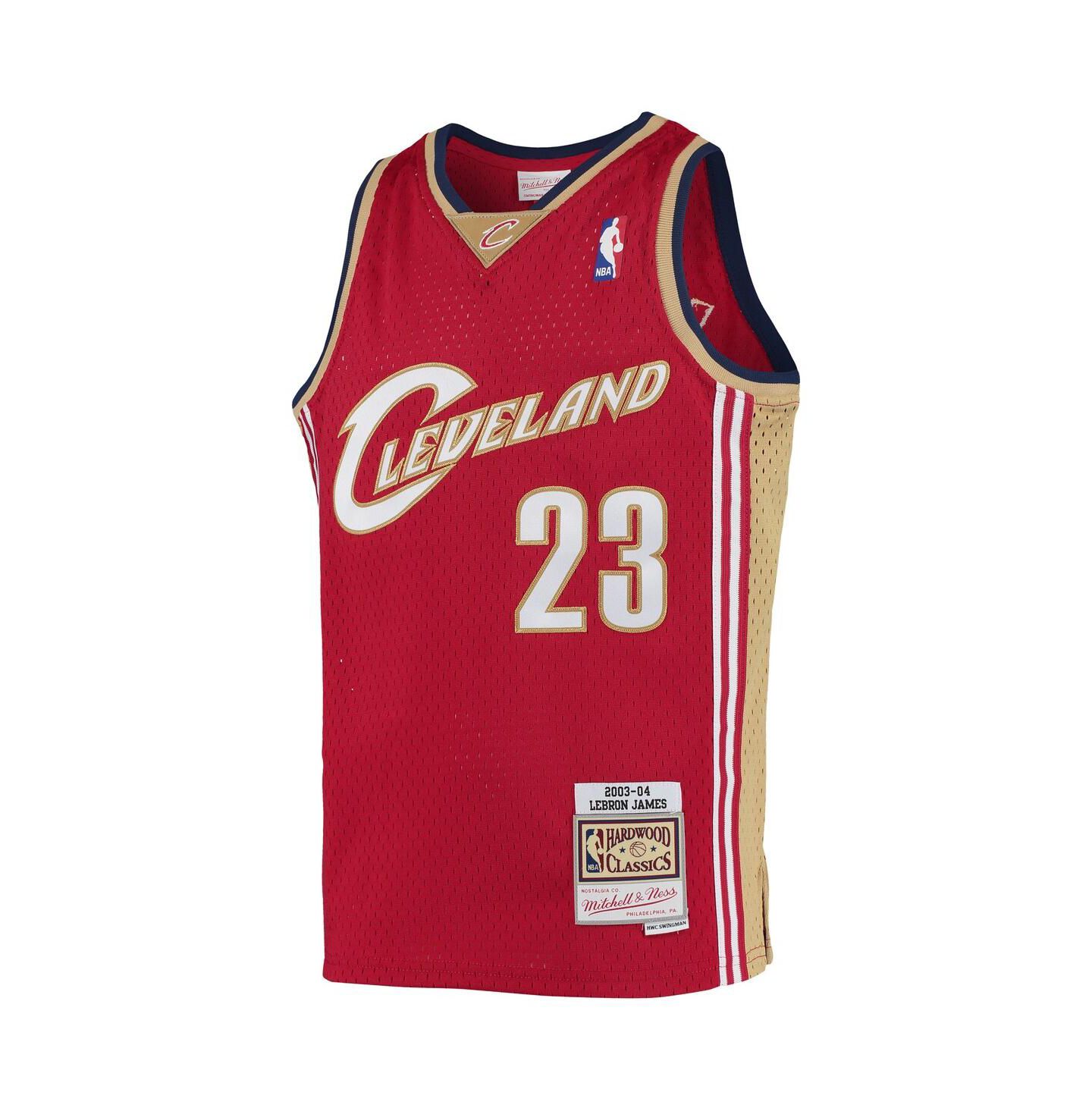 Детский топ Mitchell & Ness LeBron James Wine Cleveland Cavaliers 2003-04 Hardwood Classics Swingman Jersey — фото 2