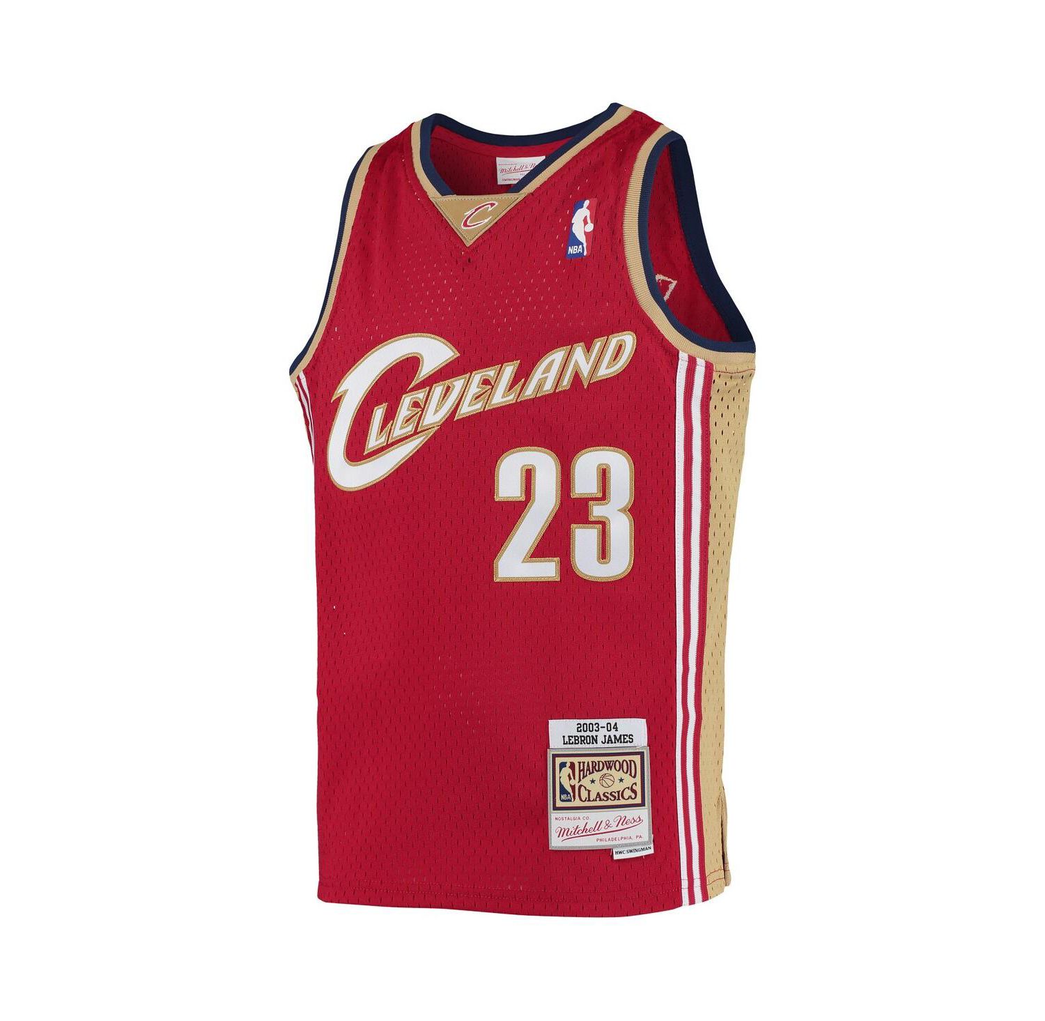 Big Boys and Girls LeBron James Wine Cleveland Cavaliers 2003-04 Hardwood Classics Swingman Jersey