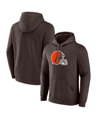 Fanatics - Men's Brown Cleveland Browns Primary Logo Fleece Pullover Hoodie