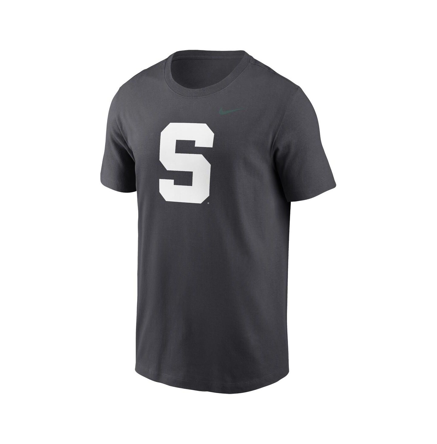 Мужская футболка Nike Anthracite Michigan State Spartans Primetime Alternate Logo — фото 2