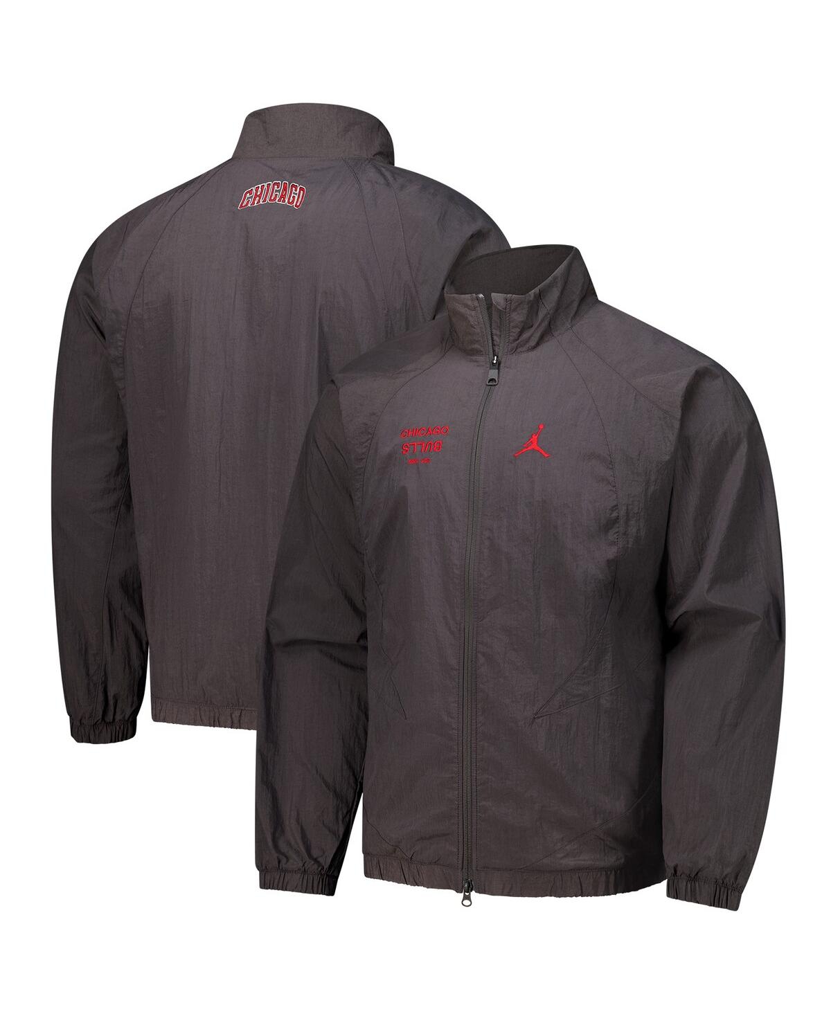 Men's Gray Chicago Bulls Courtside Statement Edition Jumpman Jam Full-Zip Jacket - Gray